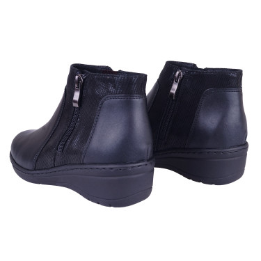 KOMFORTOWE BOTKI SKÓRZANE WIELBUT K-254 CZARNE