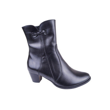 BOTKI SKÓRZANE NA OBCASIE WIELBUT K-232 CZARNE