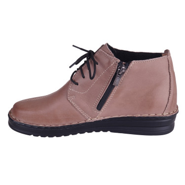 BOTKI SKÓRZANE DAMSKIE OST 072 M CAPPUCINO