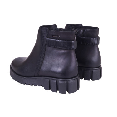 BOTKI DAMSKIE SKÓRZANE WIELBUT CZARNE K-259