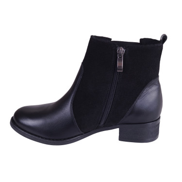 BOTKI DAMSKIE SKÓRZANE BUCIK K-34 CZARNE