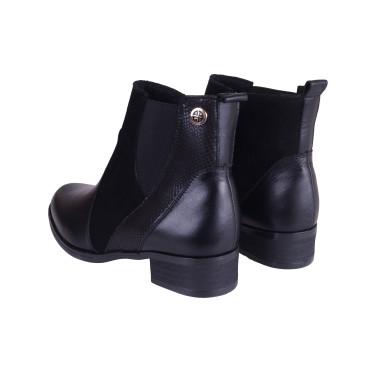 BOTKI DAMSKIE SKÓRZANE BUCIK K-34 CZARNE