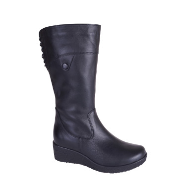 KOZAKI DAMSKIE SKÓRZANE WIELBUT K 227 CZARNE