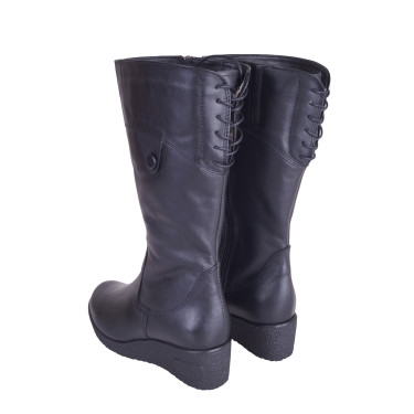 KOZAKI DAMSKIE SKÓRZANE WIELBUT K 227 CZARNE