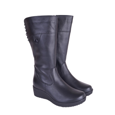 KOZAKI DAMSKIE SKÓRZANE WIELBUT K 227 CZARNE