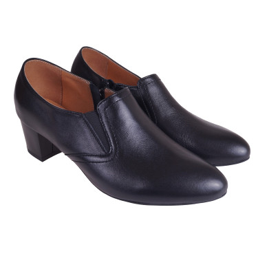 PÓŁBUTY DAMSKIE SKÓRZANE WIELBUT 187 CZARNE