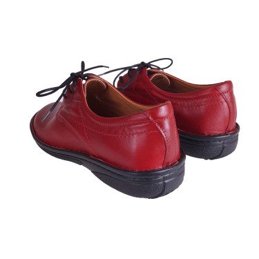 PÓŁBUTY DAMSKIE SKÓRZANE WIELBUT 194 CZERWONE