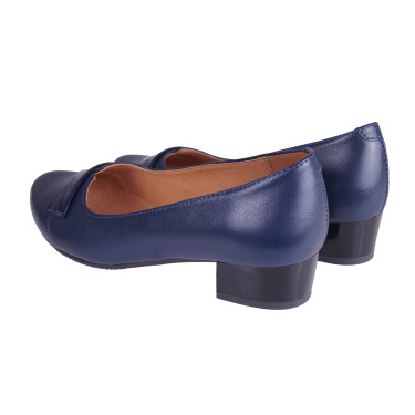 PÓŁBUTY SKÓRZANE DAMSKIE WIELBUT 013 GRANATOWE