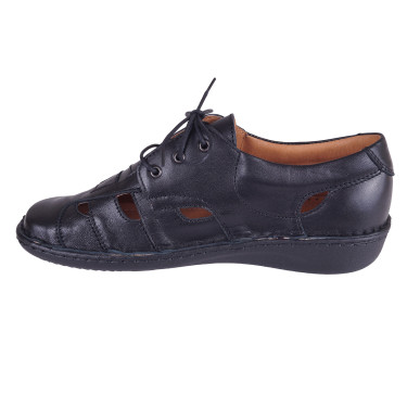 PÓŁBUTY SKÓRZANE DAMSKIE WIELBUT 021 CZARNE