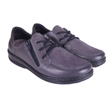 PÓŁBUTY DAMSKIE SKÓRZANE AXEL 1862 SZARE