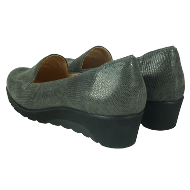 SKÓRZANE PÓŁBUTY DAMSKIE SZARE ANDY