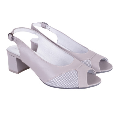 SANDAŁY SKÓRZANE DAMSKIE PESCO 1929 POPIEL