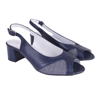 SANDAŁY SKÓRZANE DAMSKIE PESCO 1929 GRANATOWE
