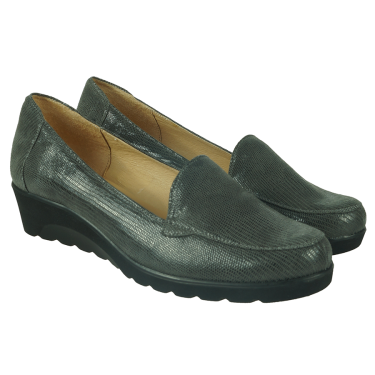 SKÓRZANE PÓŁBUTY DAMSKIE SZARE ANDY