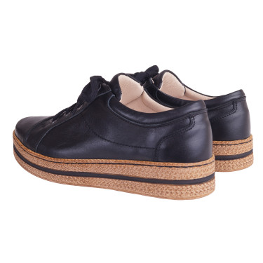 PÓŁBUTY DAMSKIE SKÓRZANE WYSOCKI 104 CZARNE