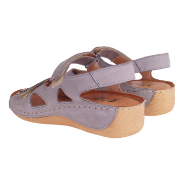 WYGODNE SANDAŁY SKÓRZANE DAMSKIE POLLONUS SZARY