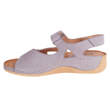 WYGODNE SANDAŁY SKÓRZANE DAMSKIE POLLONUS SZARY