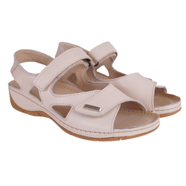 SANDAŁY DAMSKIE SKÓRZANE WIELBUT 550 BEŻ