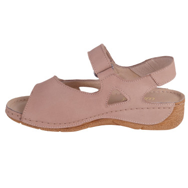 SANDAŁY DAMSKIE SKÓRZANE WIELBUT 550 BEŻ M