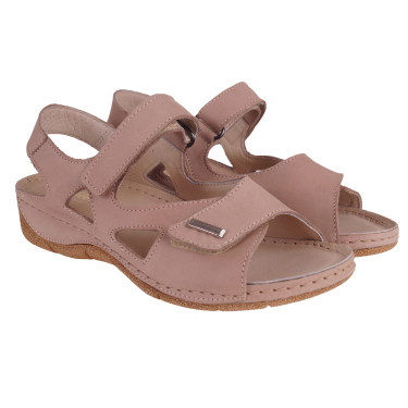 SANDAŁY DAMSKIE SKÓRZANE WIELBUT 550 BEŻ M