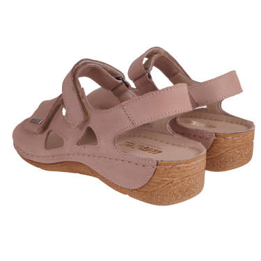 SANDAŁY DAMSKIE SKÓRZANE WIELBUT 550 BEŻ M