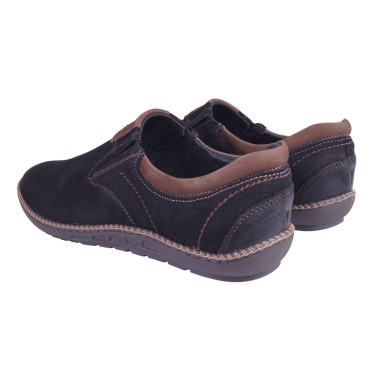 PÓŁBUTY MOKASYNY MĘSKIE SKÓRA CZARNE JOKER 937