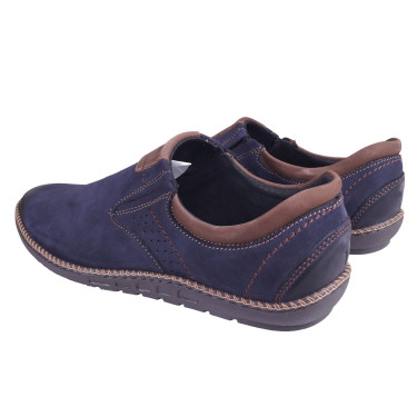 PÓŁBUTY MOKASYNY MĘSKIE SKÓRA GRANATOWE JOKER 937