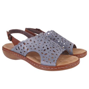 KOMFORTOWE SANDAŁY DAMSKIE RIEKER 65966-12 BLUE