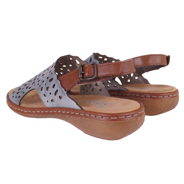 KOMFORTOWE SANDAŁY DAMSKIE RIEKER 65966-12 BLUE