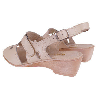 SANDAŁY SKÓRZANE DAMSKIE WIELBUT 119 BEŻ