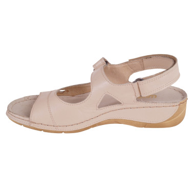 SKÓRZANE SANDAŁY DAMSKIE WIELBUT 526 BEŻ