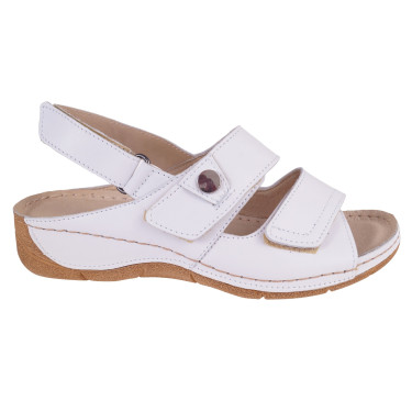SKÓRZANE SANDAŁY DAMSKIE WIELBUT 538 PLUS BIAŁE