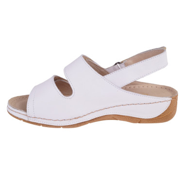 SKÓRZANE SANDAŁY DAMSKIE WIELBUT 538 PLUS BIAŁE