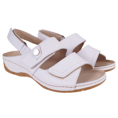SKÓRZANE SANDAŁY DAMSKIE WIELBUT 538 PLUS BIAŁE