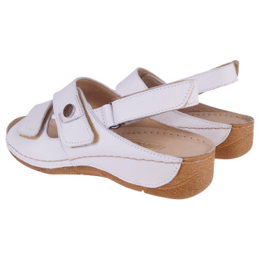 SKÓRZANE SANDAŁY DAMSKIE WIELBUT 538 PLUS BIAŁE