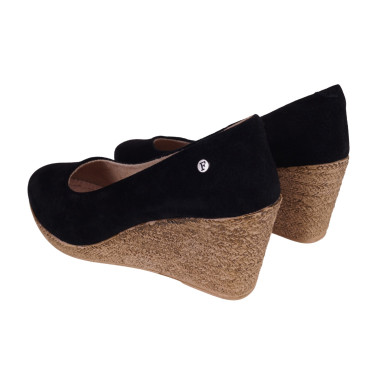 CZÓŁENKA DAMSKIE NA KOTURNIE FILIPPO 1328/21 CZARNE