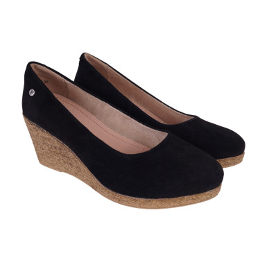 CZÓŁENKA DAMSKIE NA KOTURNIE FILIPPO 1328/21 CZARNE