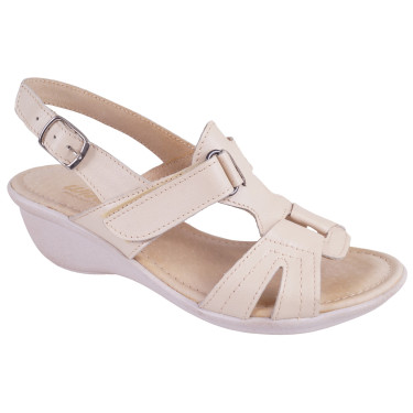 BEŻOWE SANDAŁY SKÓRZANE DAMSKIE WIELBUT 097