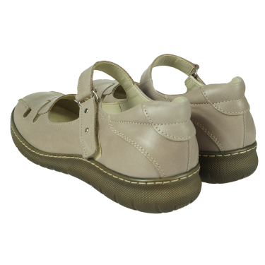 PÓŁBUTY SKÓRZANE DAMSKIE BEŻ