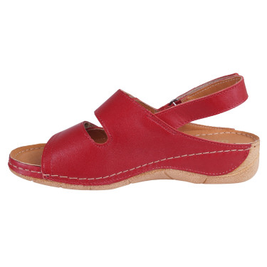 SKÓRZANE SANDAŁY DAMSKIE WIELBUT 538 PLUS CZERWONY