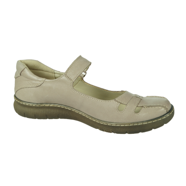 PÓŁBUTY SKÓRZANE DAMSKIE BEŻ