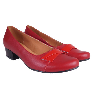 CZÓŁENKA PÓŁBUTY SKÓRZANE WIELBUT 013 CZERWONE