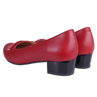 CZÓŁENKA PÓŁBUTY SKÓRZANE WIELBUT 013 CZERWONE