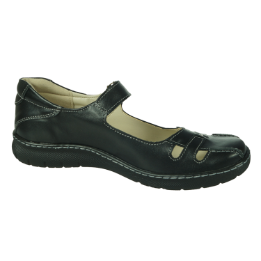 SKÓRZANE PÓŁBUTY DAMSKIE CZARNE ROBERT 447