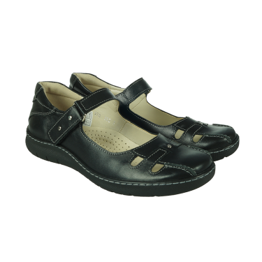 SKÓRZANE PÓŁBUTY DAMSKIE CZARNE ROBERT 447