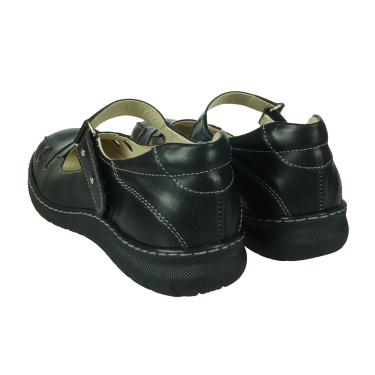 SKÓRZANE PÓŁBUTY DAMSKIE CZARNE ROBERT 447