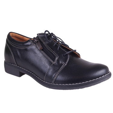 PÓŁBUTY DAMSKIE SZNUROWANE WIELBUT 016 CZARNE