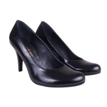 SZPILKI SKÓRZANE DAMSKIE WIELBUT 171 CZARNE