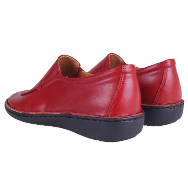 Półbuty skórzane damskie Wielbut 162 czerwone