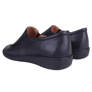 Półbuty skórzane damskie Wielbut 162 czarne